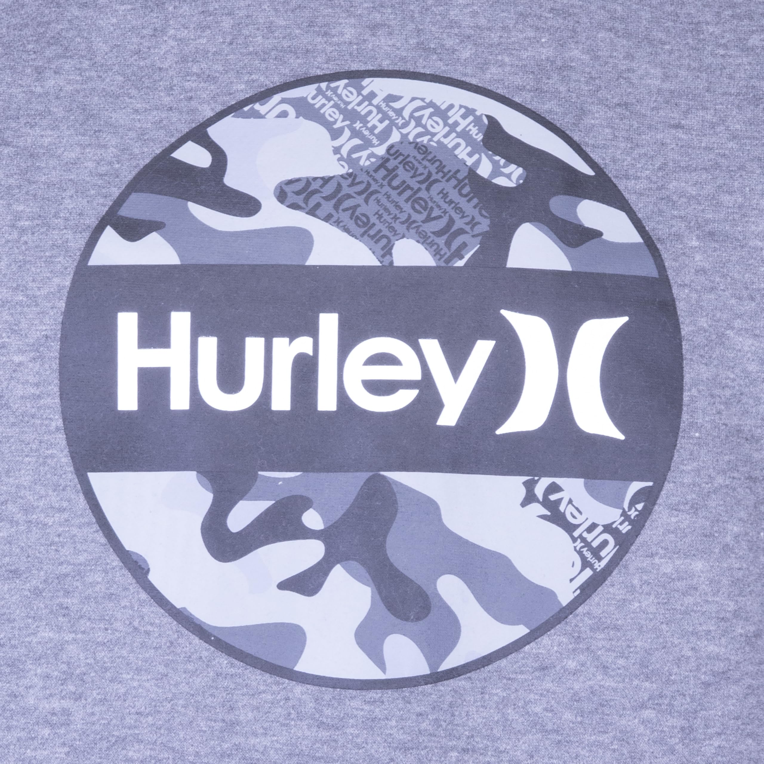 Hurley Chłopięca bluza z kapturem O&o Camo Fleece Po Hoodie sweter z kapturem, węgiel (Charcoal Heather), 12 años, Węgiel (Charcoal Heather), 12 lat