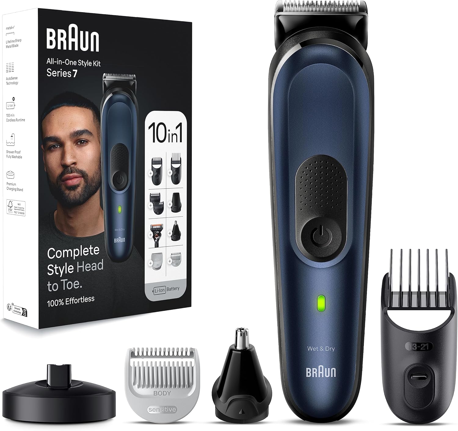 Braun REGOLABARBA STYLING KIT, Tagliacapelli Uomo, Rasoio Elettrico ...