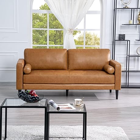 Naomi Home Marisa Genuine Leather Sofa: The Epitome of Refined Luxury and Modern Comfort