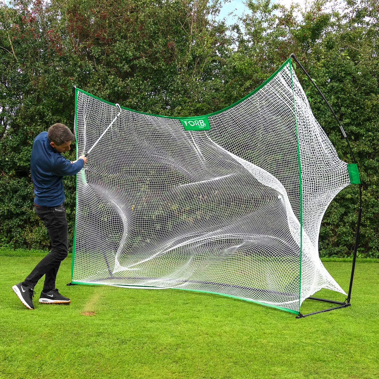 FORB Profi Pop-Up Golf Netz - jetzt können Sie Ihr Golf Training zuhause Machen mit diesem Golfnetz Übungsnetz - in 2 Größen erhältlich