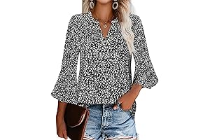 V-Neck Ruffle Blouse: Timeless Elegance for Women