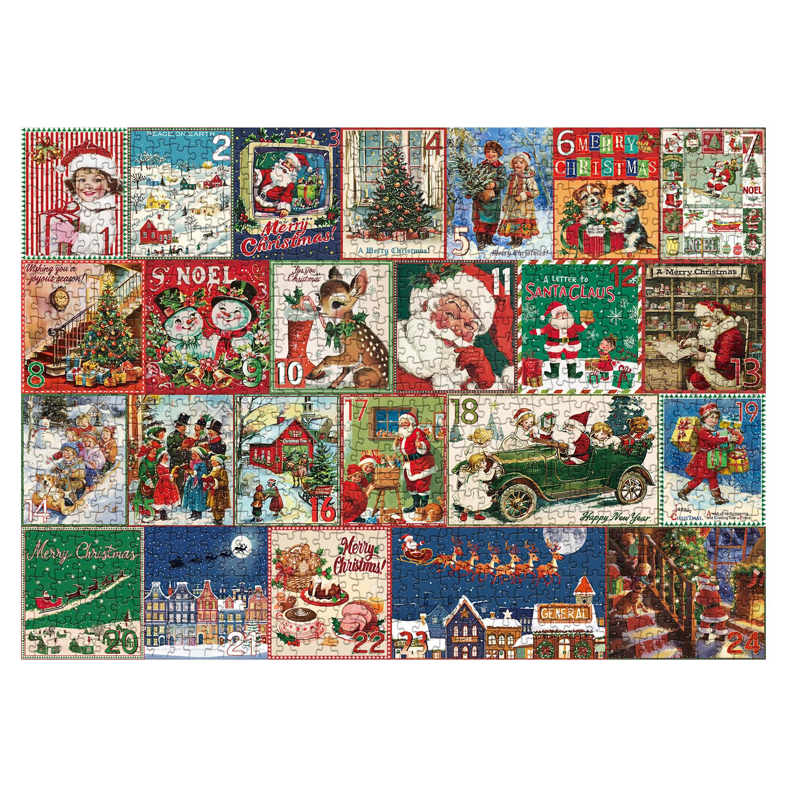 Christmas Candy Jigsaw Puzzle - 1000 Pieces For Adults, Santa Holiday Winter Scene (27.5x19.7 Inch) - View #9