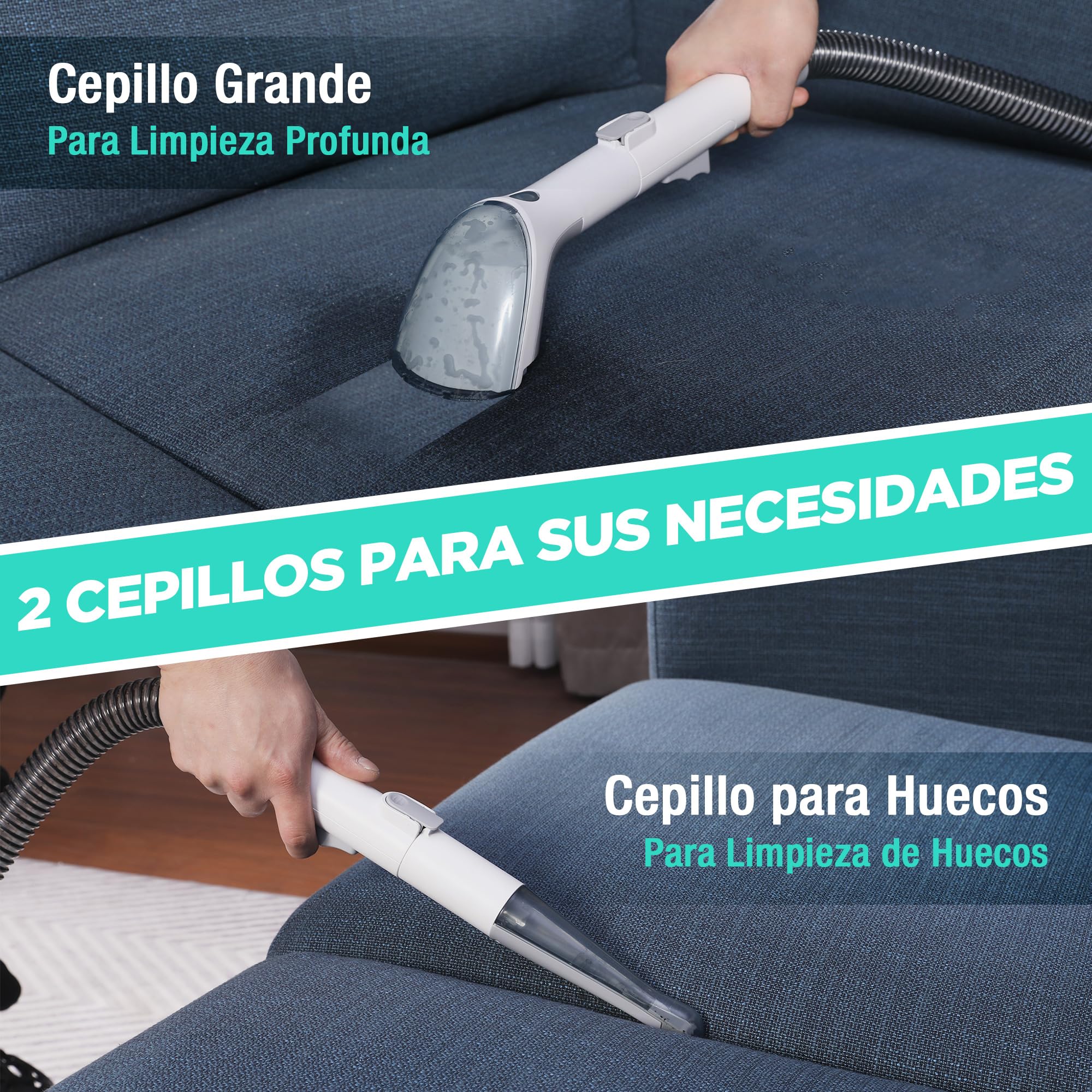 HAUSHOF StainZapper Air Aspiradora de Agua Tapiceria Inalámbrica, 24V Limpiador de Tapicerias sin Cable, Limpia Tapiceria para Moquetas, Maquina Aspirador para Sofás