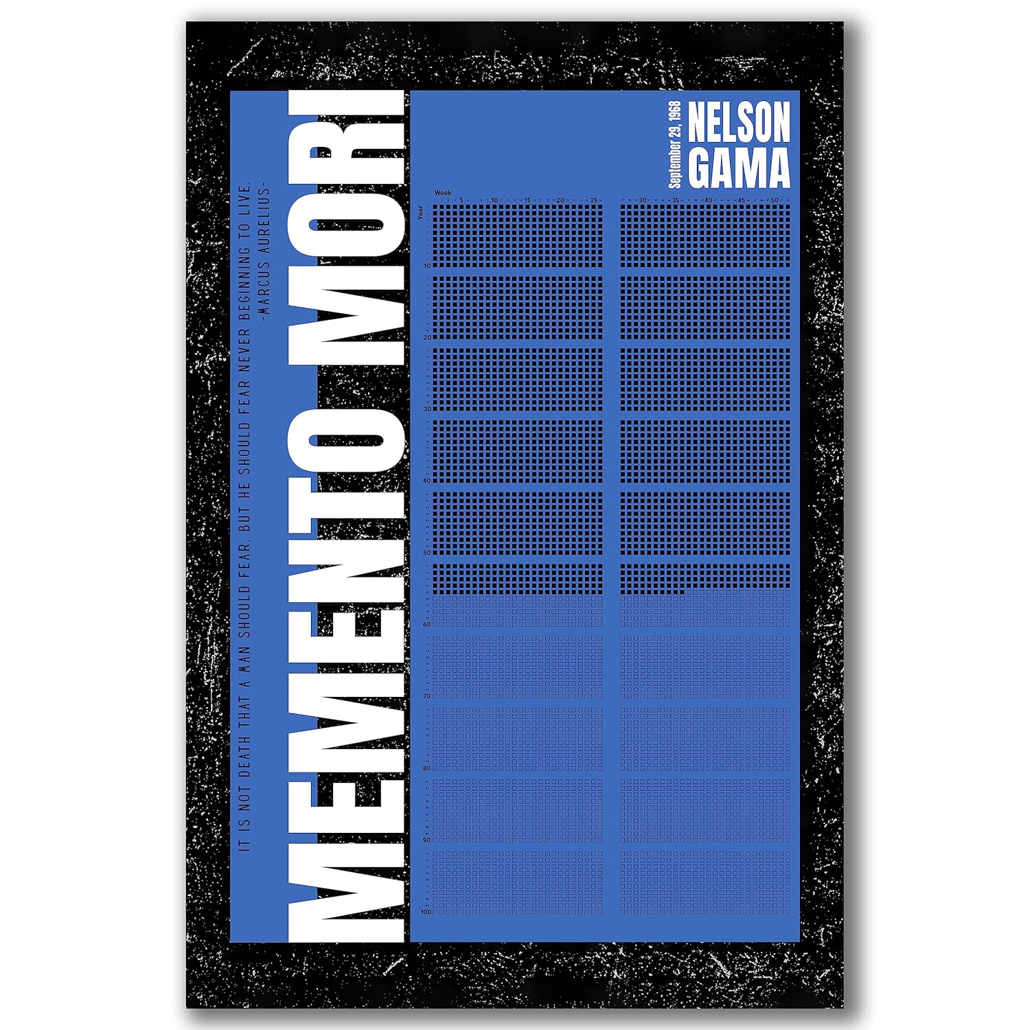 Amazon Life Calendar In Weeks Calendar Memento Mori My Life In amazon-life-calendar-in-weeks-calendar-memento-mori-my-life-in