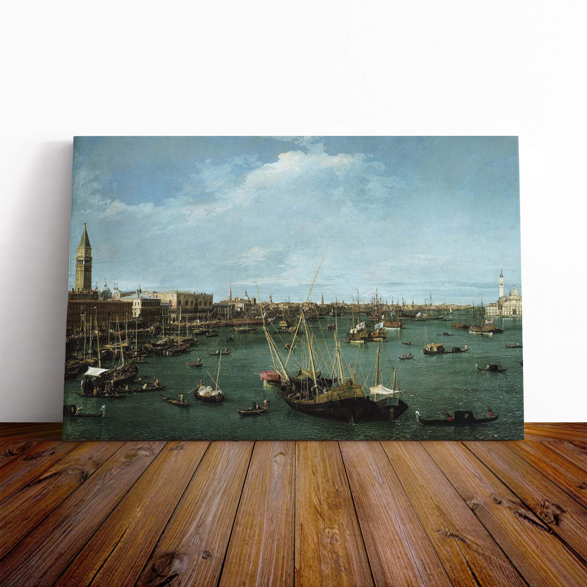 Giovanni Canaletto San Marco, Venice Canvas Print | Gallery Wrapped 30mm Frame Wall Art | 30x20 inches | Ready to Hang | Classic Picture | Living Room Bedroom Lounge Office