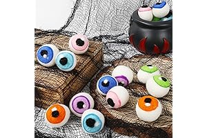 Whaline Pack of 18 Colorful Wool Felt Halloween Ghost Eyeballs