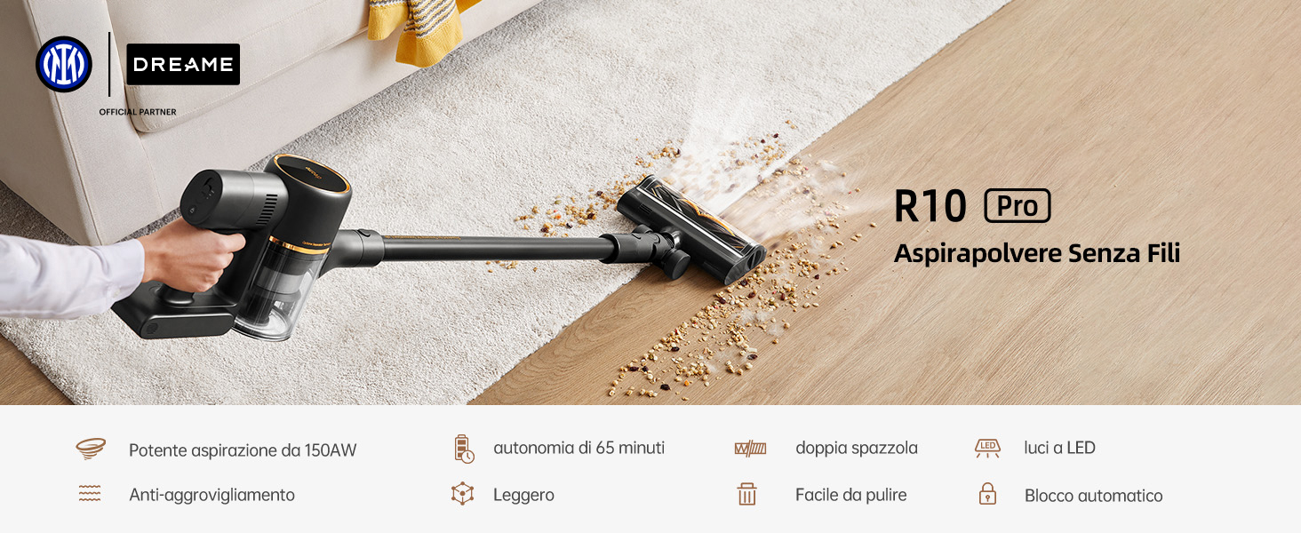 Rullo Spazzola Di Ricambio Per Dreame R10 | Adatto A Legno, Marmo, Tappeti E Peli Animali
