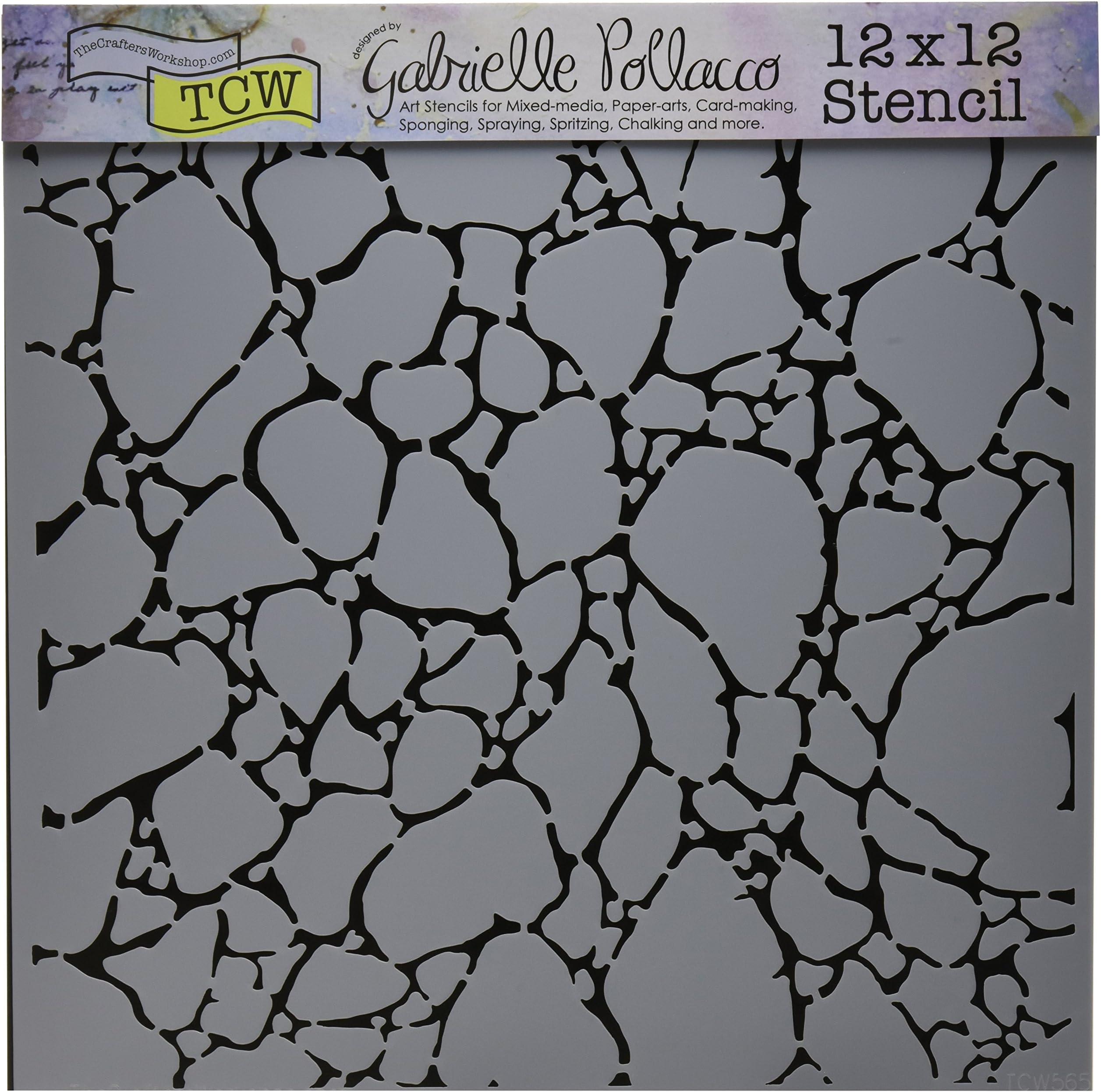 CRAFTERS WORKSHOP Template 12"X12", Organic Matter Mask