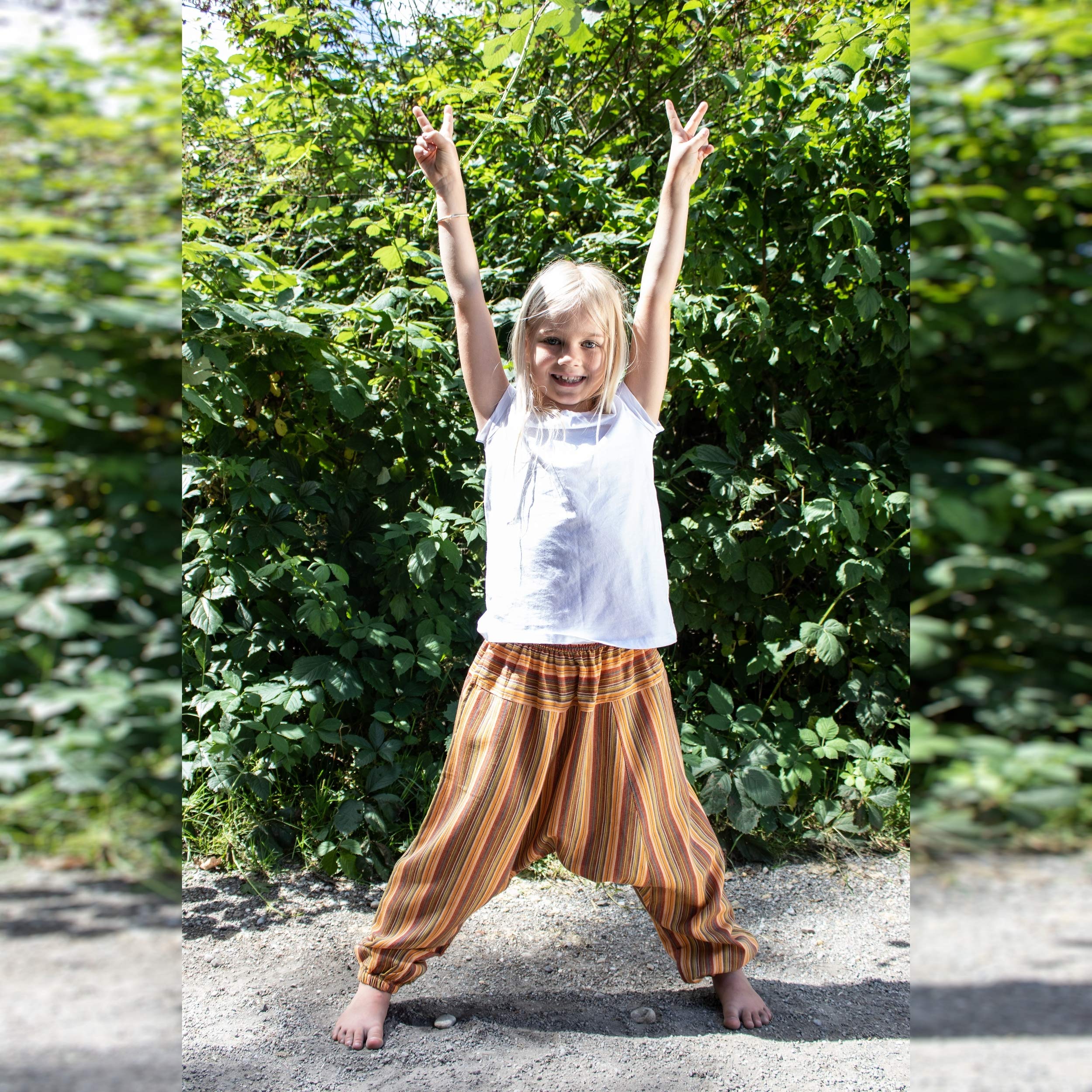 Haremshose für Kinder Stripe Pumphose Aladinhose Pluderhose Gr.86-146