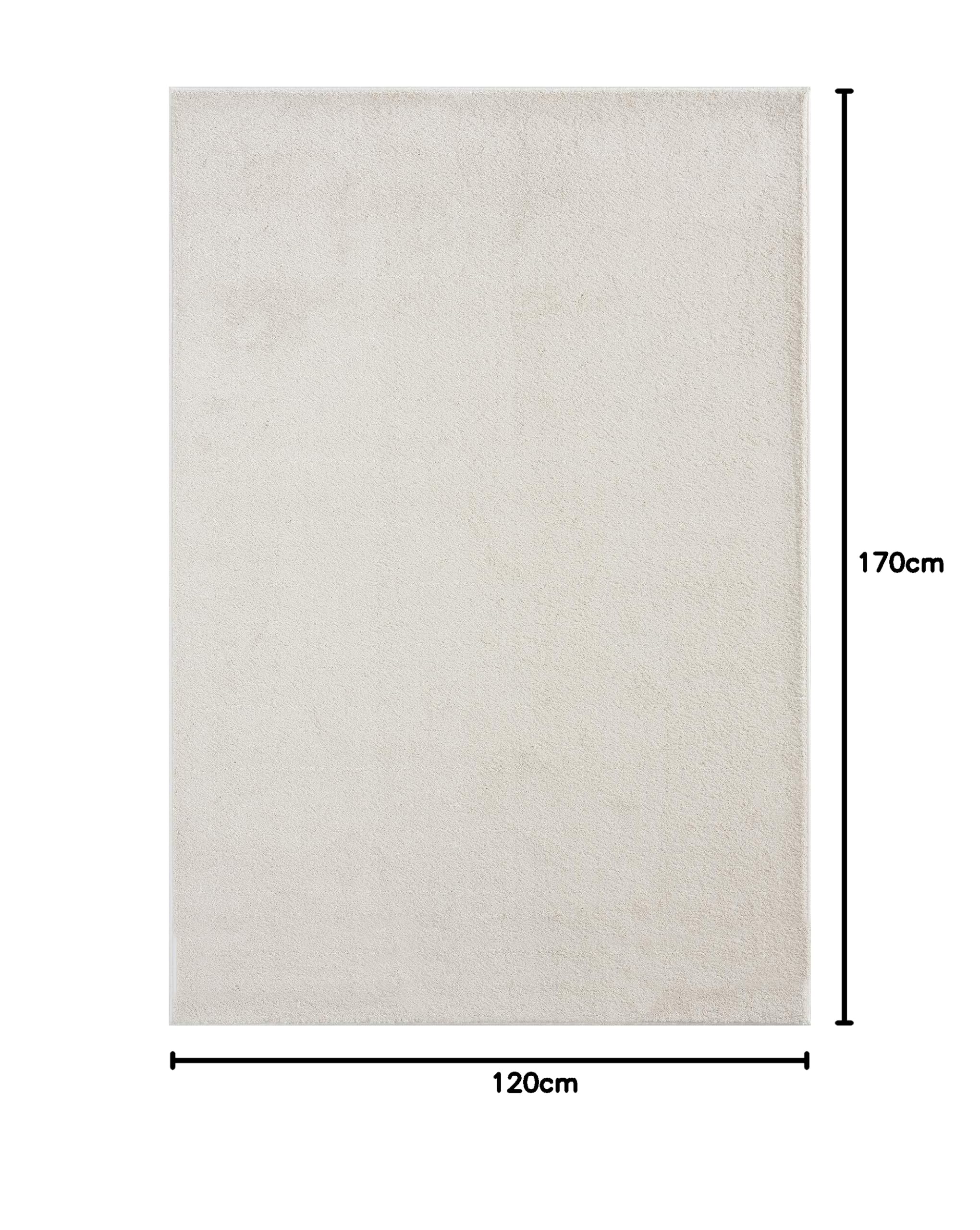 Mia's Teppiche "Emma Tapis Salon, Courte Pile, 200x290 cm, Crème 4260657056027