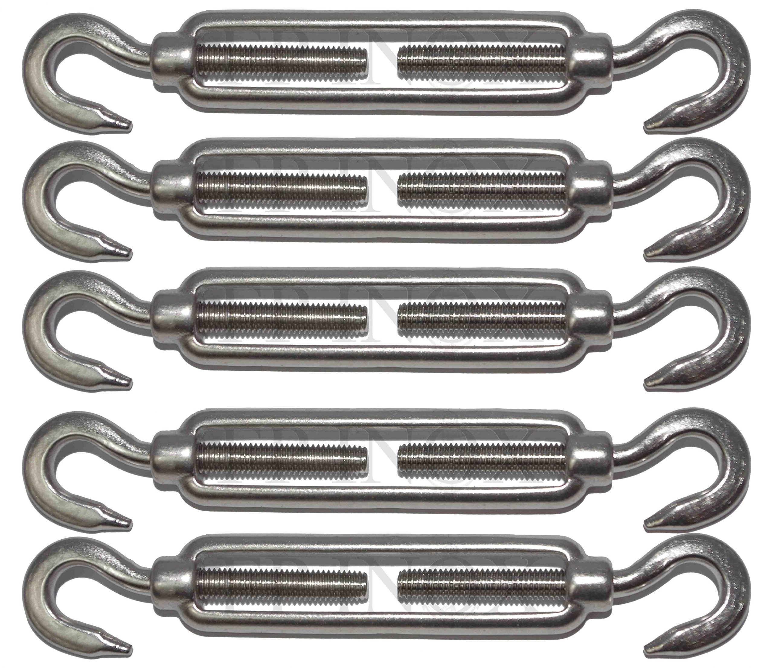 Tendeur (Ridoir) Crochet/Crochet 140mm inox 316 (lot de 5)