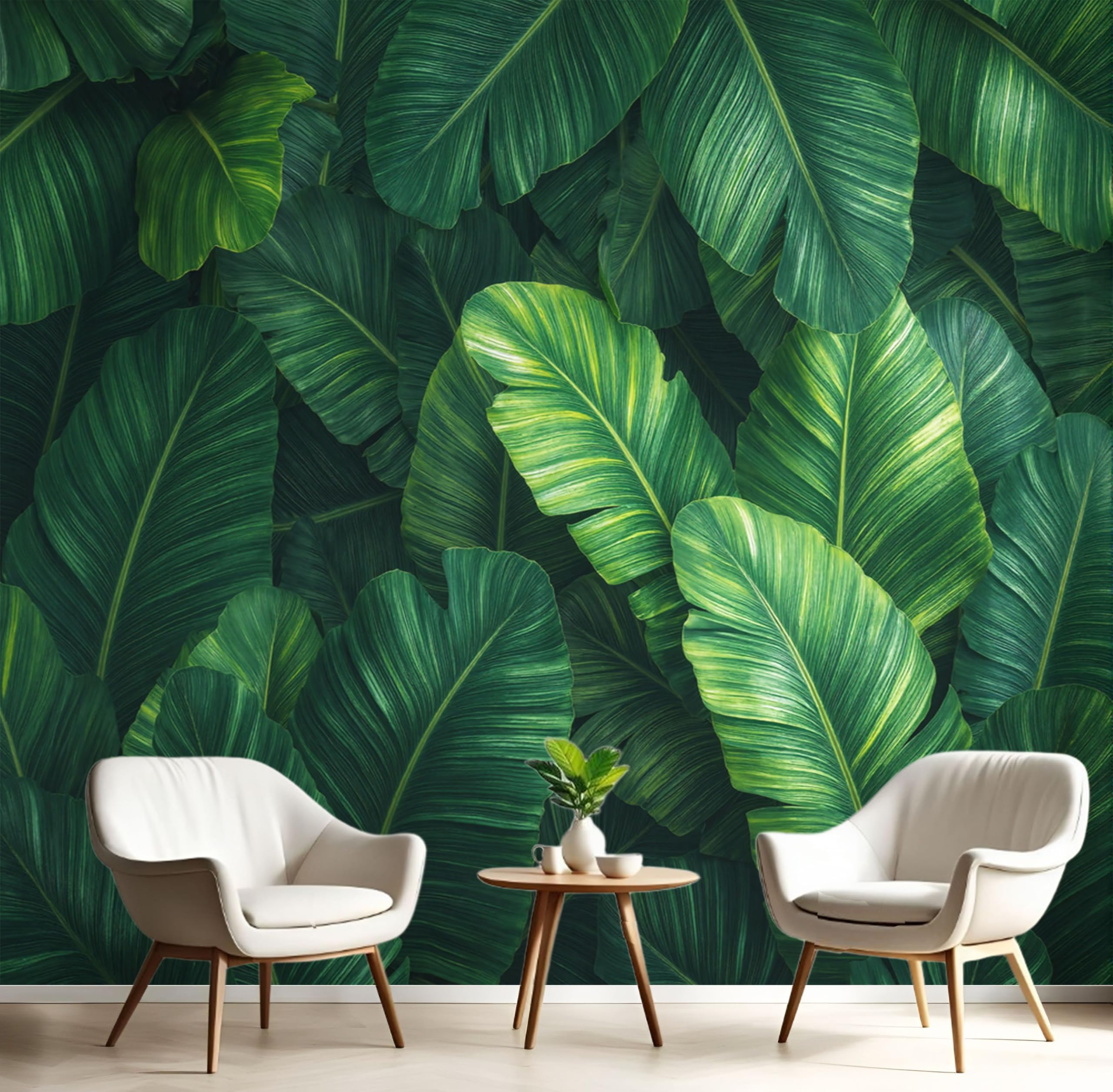 Papier peint panoramique en soie luxe tapisserie vert émeraude