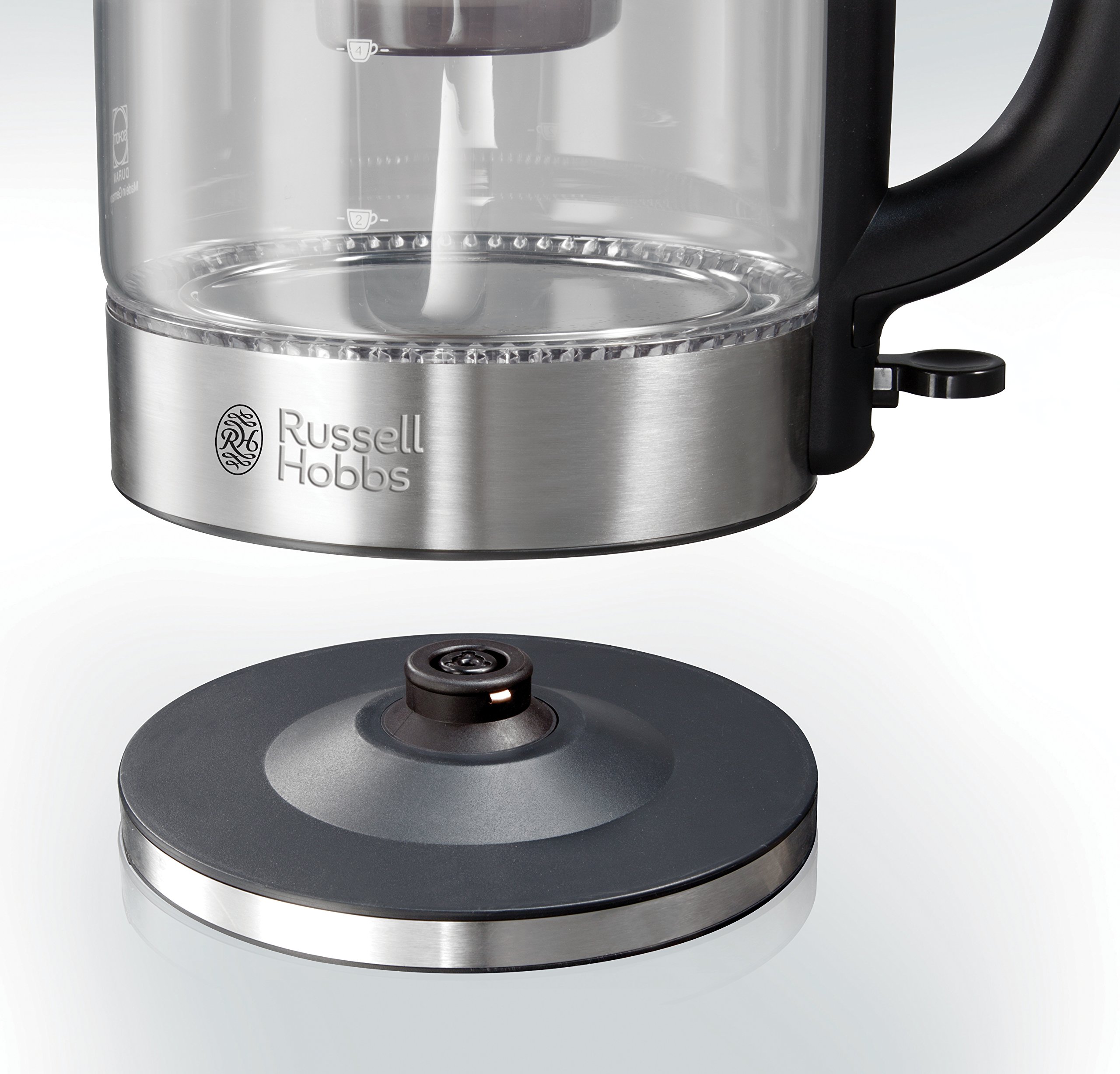 Russell Hobbs 20760-70 Clarity Glas-Wasserkocher/integrierter Brita Wasserfilter/hochwertiges Schott-Duran Glas