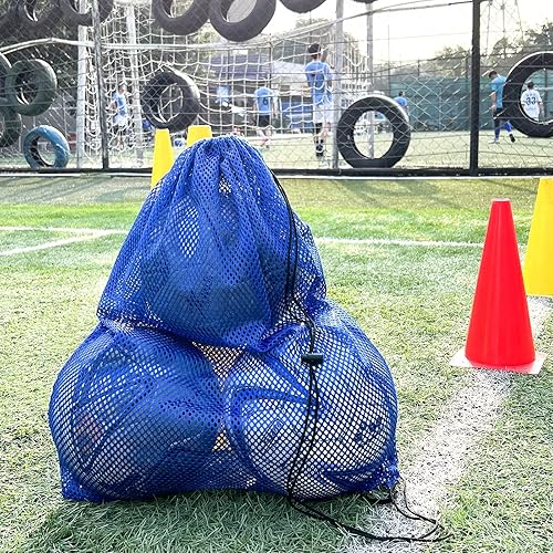 Miniatura 6 de Paquete de 3 bolsas de malla de gran tamaño de 19 x 27 pulgadas para esnórquel, buceo, equipo de buceo, bolsa de red con cordón de gran tamaño para