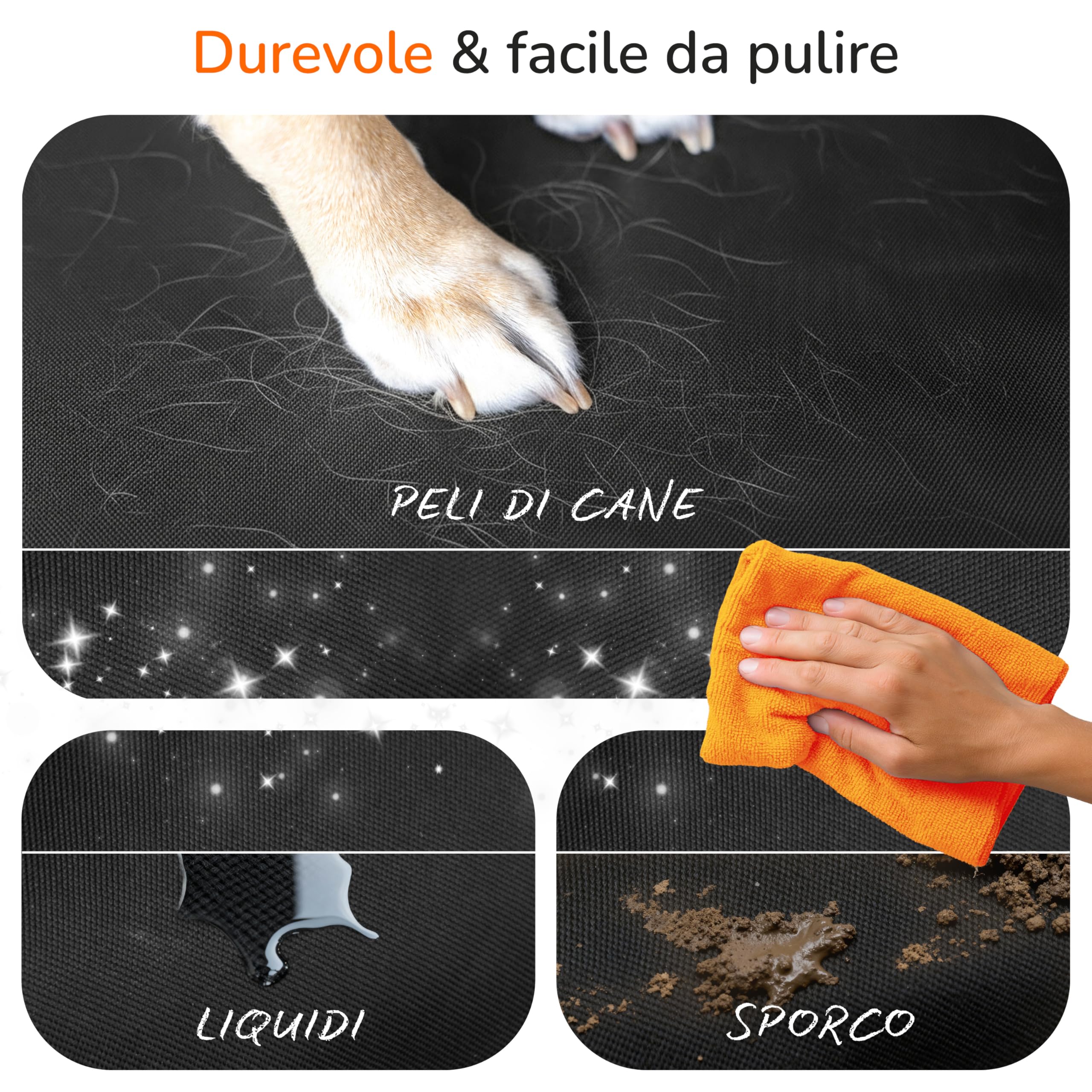 Upgrade4cars Telo Bagagliaio Auto per Cani Universale Impermeabile e Antiscivolo con Protezione Laterale e Paraurti Durevole Accessori Cane