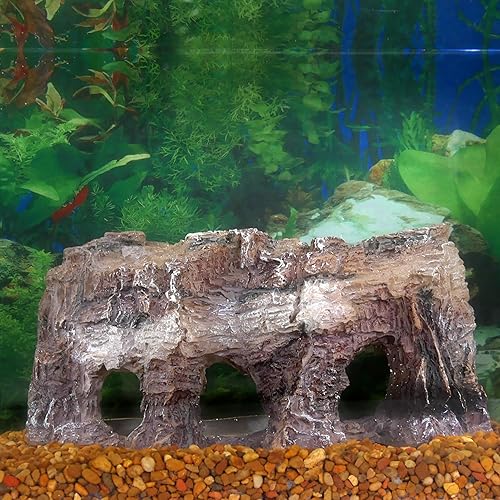 Miniatura 5 de Penn-Plax Grotto Natural Cliff Rock-Scape - Decoración de terrario y acuario para reptiles, anfibios, peces y otros animales pequeños, tamaño