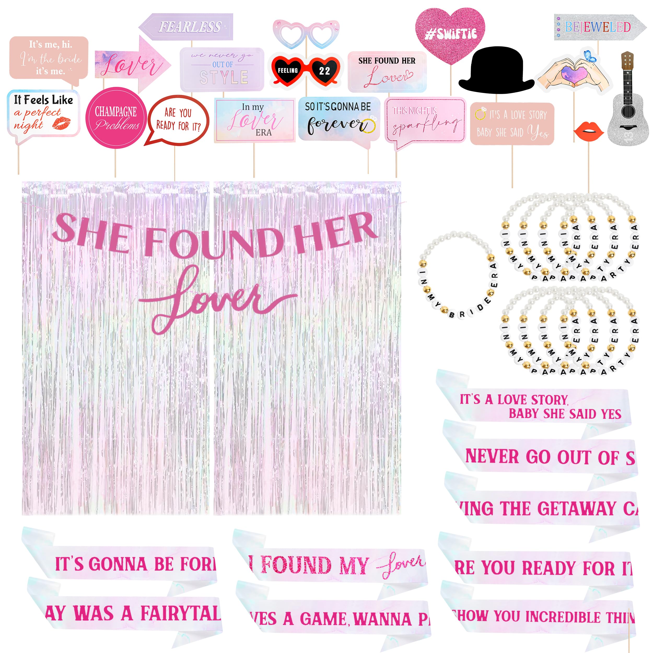 Chug Buddy Taylor Party Decorations: Swiftee-Inspired Merch, Party Decor, Friendship Bracelets, Gifts and Stuff for Bachelorette Party, Party Favors, Decorations, and Supplies