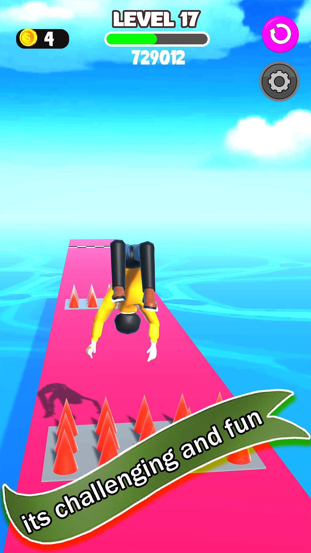 Backflip Gymnastics Trickster Physical Stunt Master Runner Game