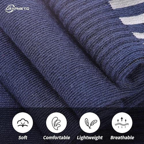 Vista 4 de GRAPMKTG Paquete de 3 calcetines de fútbol, béisbol, sóftbol para jóvenes, mujeres y hombres, calcetines de fútbol hasta la rodilla para niños