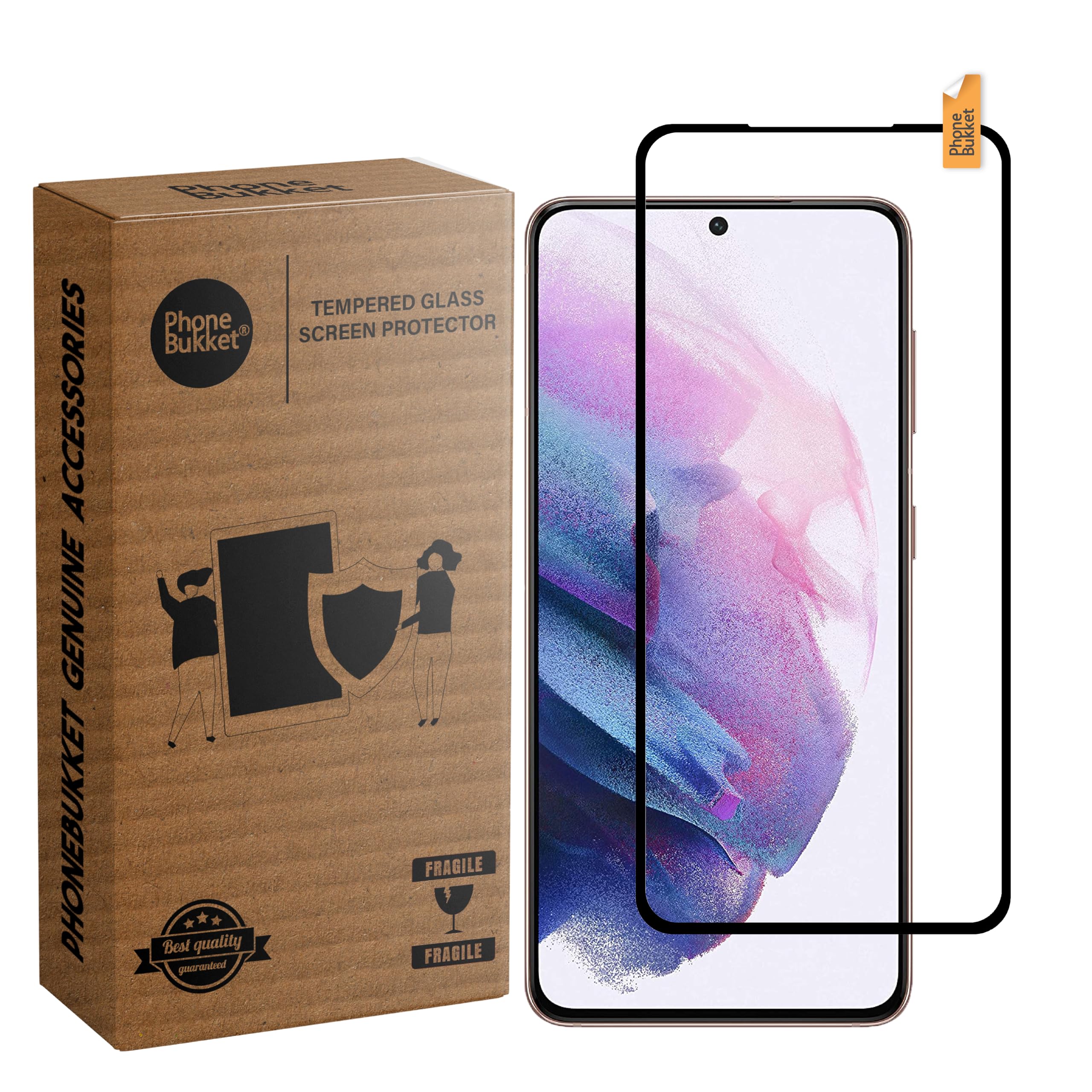 PhoneBukket Tempered Glass ScreenGuard Protector for Samsung Galaxy S21 (Transparent) Edge to Edge Full Screen Coverage, Pack of 1 (B0BVMDLXZK) Amazon Price History, Amazon Price Tracker