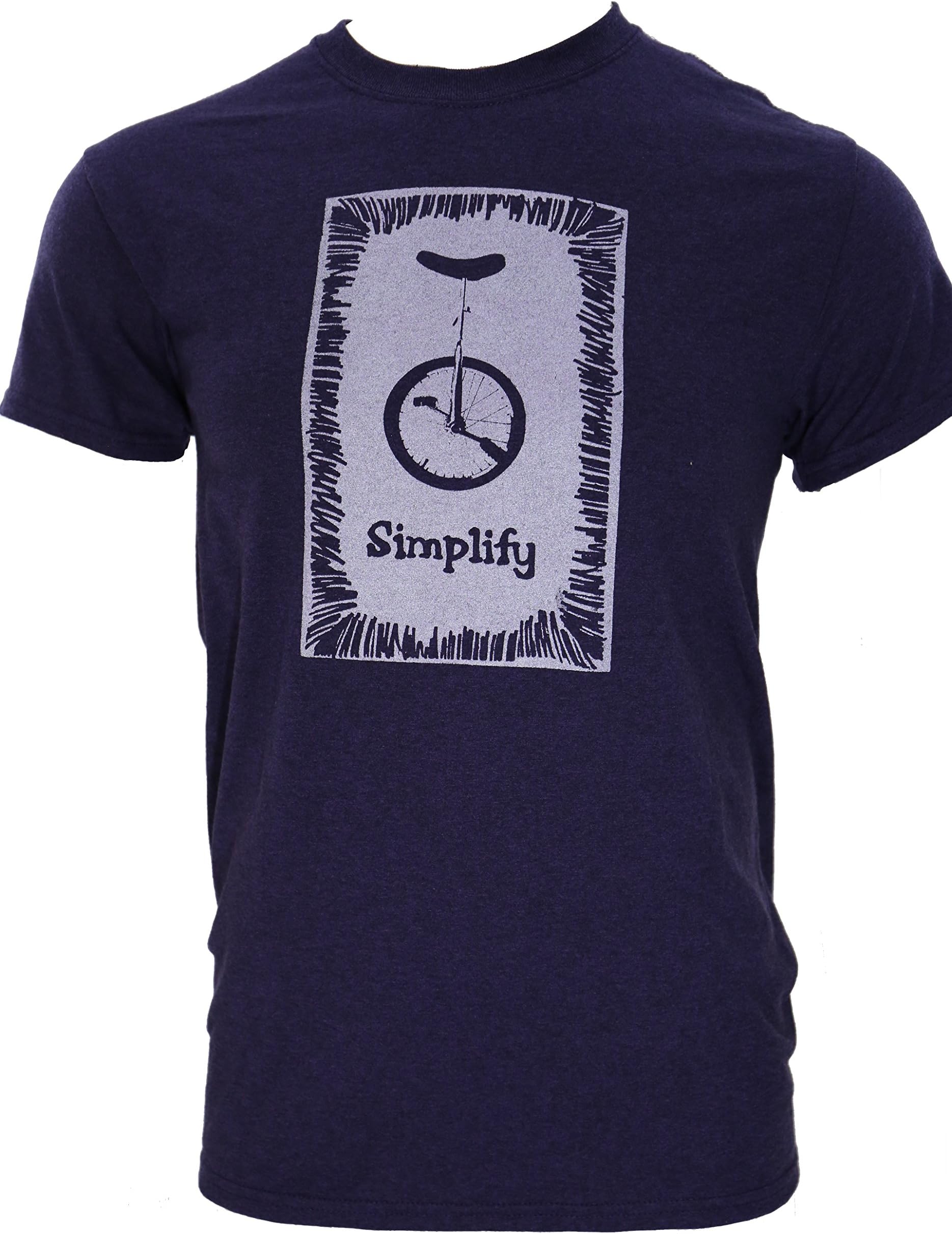 Funny Unicycle Simplify T Shirt (Medium, Black Berry)