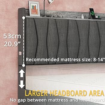 Amazon.com: ANCTOR Queen Size Bed Frame with Storage