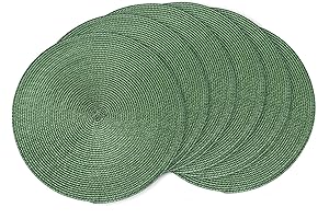 AHHFSMEI Round Braided Placemats Set of 6