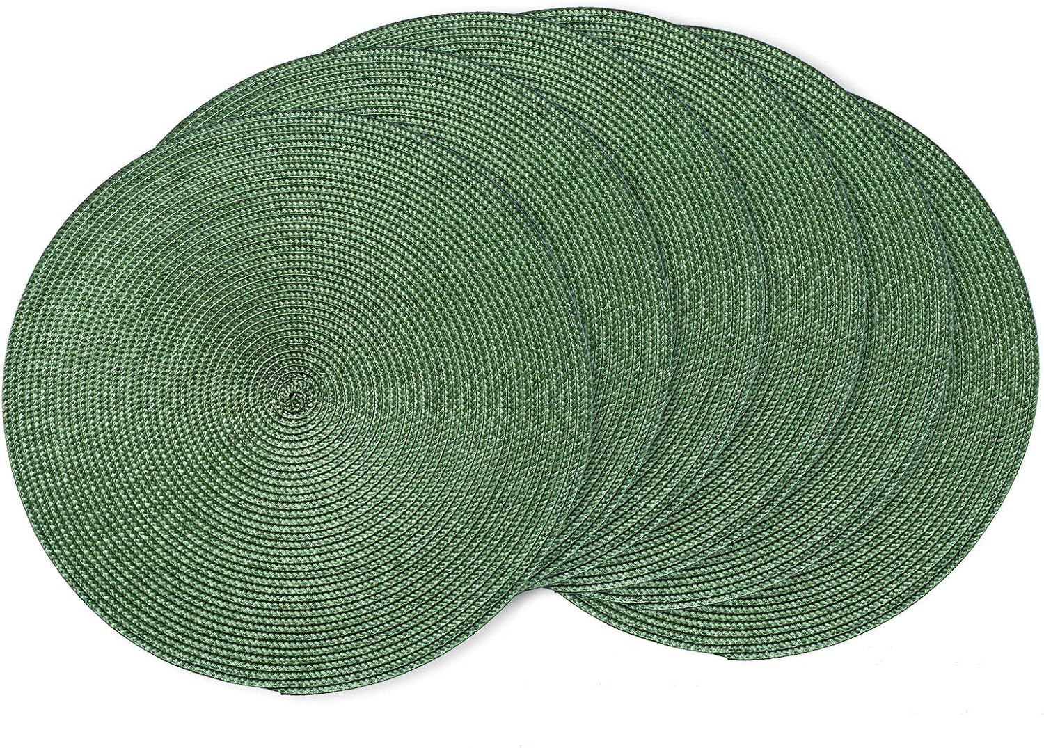 AHHFSMEI Round Braided Placemats Set of 6 Table Mats for