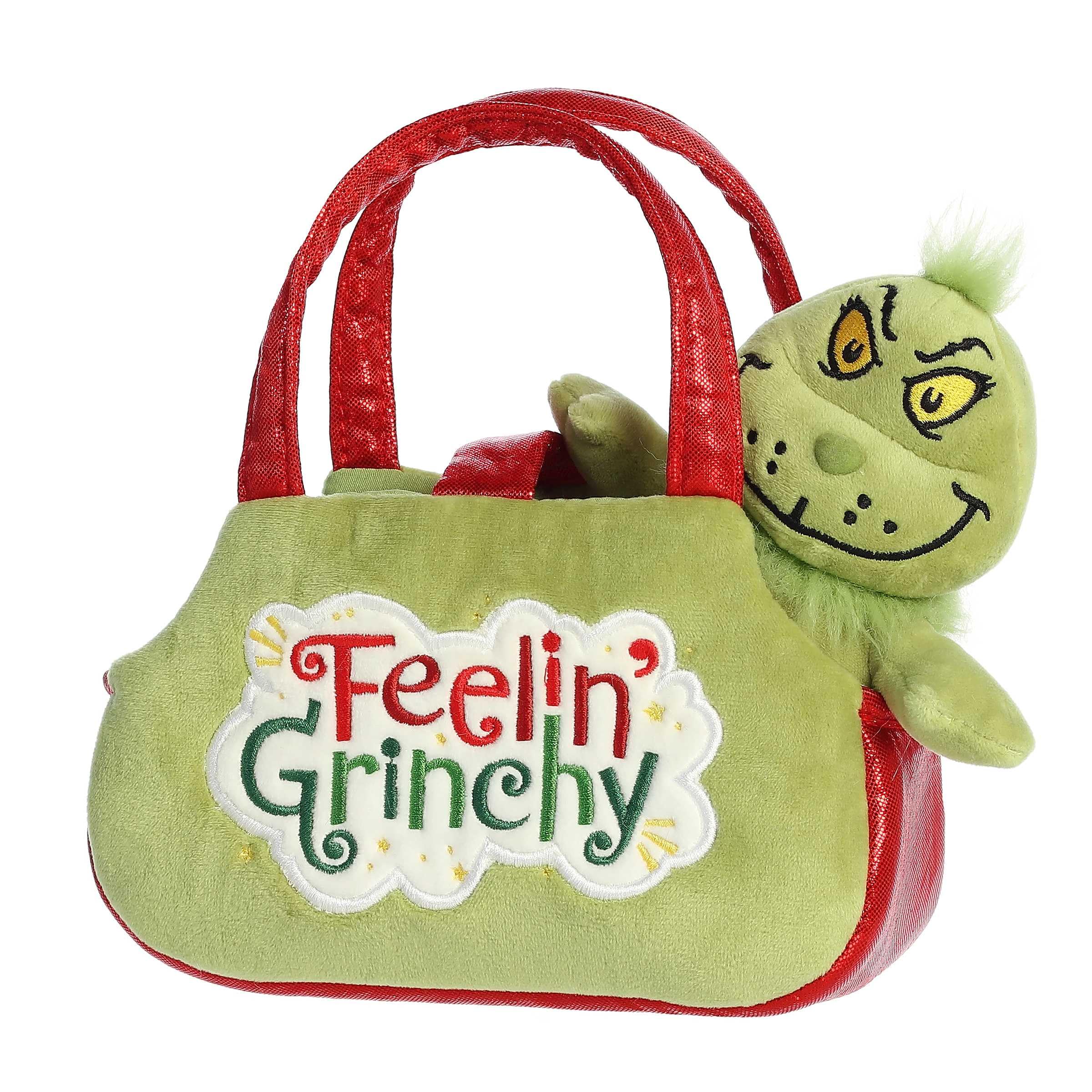 Aurora Whimsical Dr. Seuss Fancy Pals Feeling Grinchy Stuffed Animal - Magical Storytelling - Literary Inspiration - Green 8 Inches