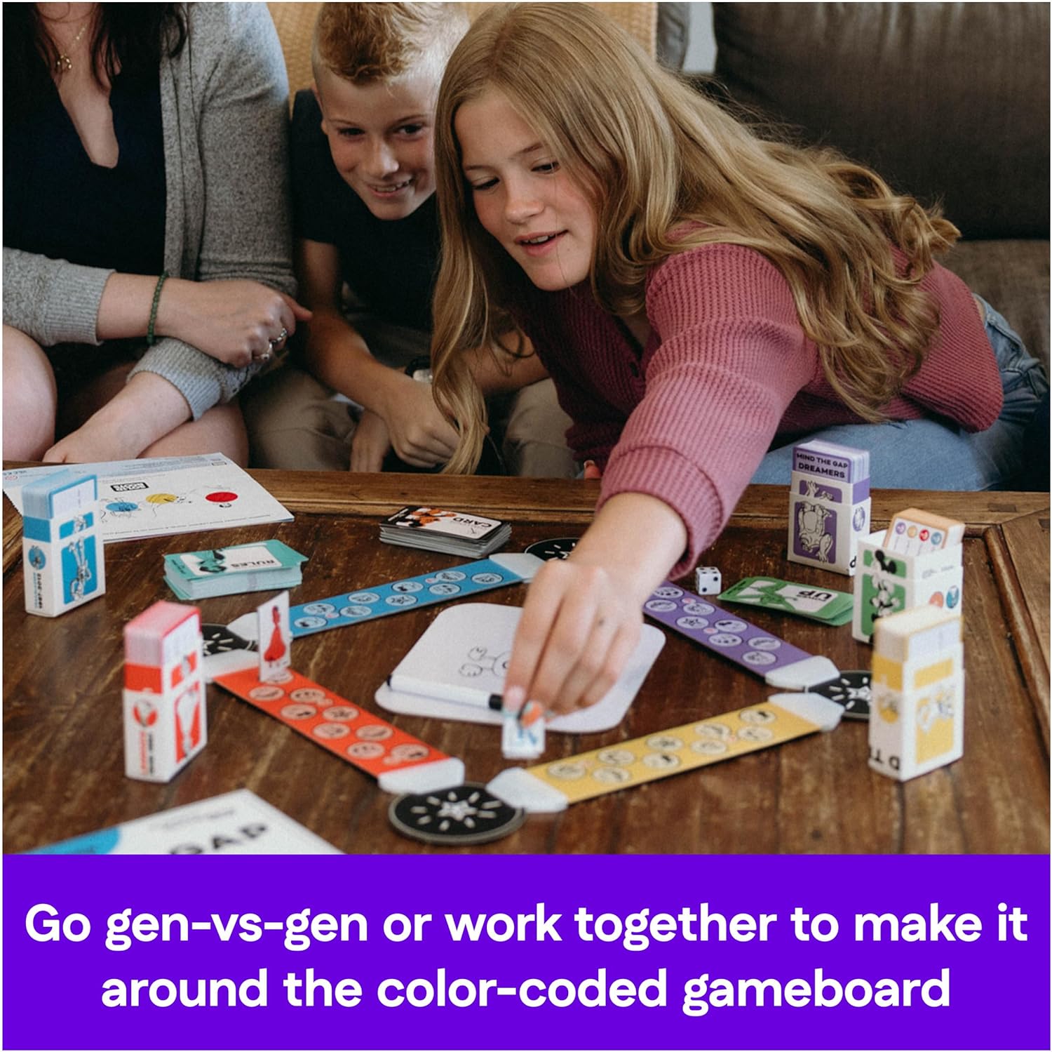 Spin Master Games, SolidRoots Mind The Gap Disney Edition, Trivia Game for The Generations with Disney Trivia, Family Game Night, 2+ Players, for Ages 10 & Up