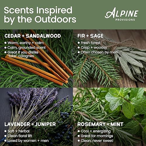 Miniatura 7 de Alpine Provisions Gel de baño natural y orgánico con cedro y sándalo – Gel de baño hidratante con aloe vera, aceite de coco y aceites esenciales