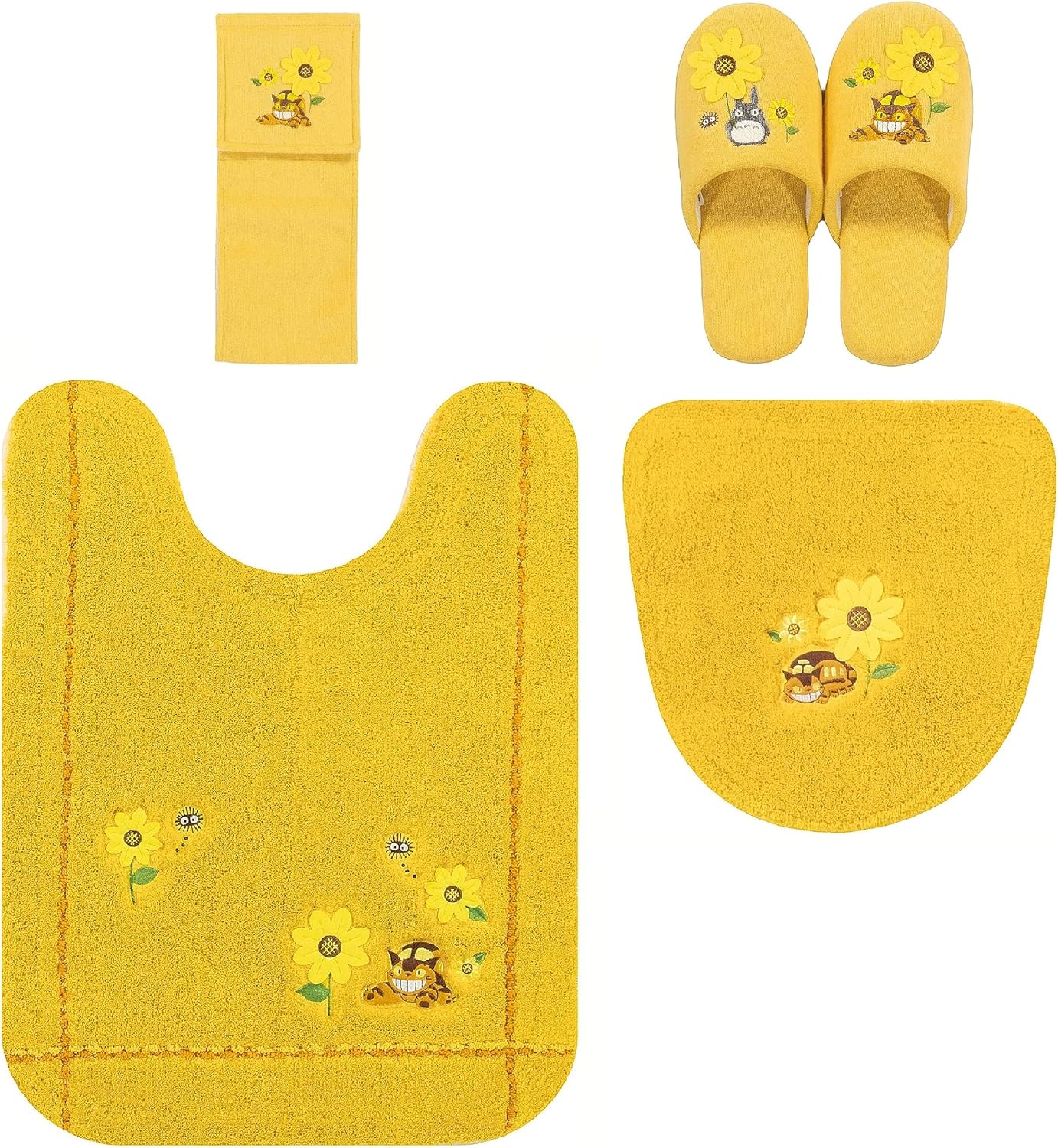 グリーン色 ジブリ となりのトトロ ネコバス トイレマットセット新品