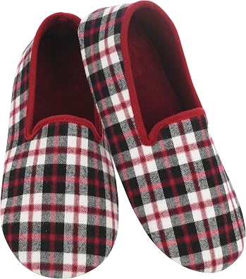 Snoozies رجالي منقوشة خفيفة الوزن، غير سكيد النعال النعل لينة للرجال، منزل النعال