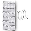 MISSLO Over The Door Shoe Organizer 24 Large Mesh Pockets, White