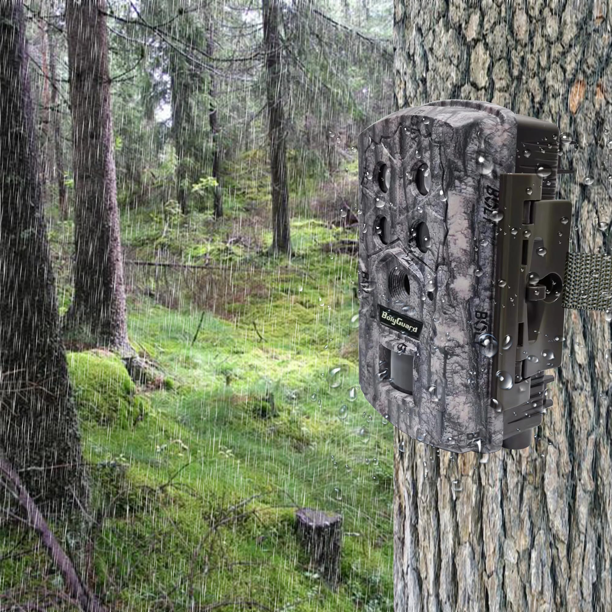 BolyGuard Wildlife Wildkamera 45MP Real 4K FHD Jagdkamera 30m Erfassungsreichweite 40 Stück 940 nm IR-LEDs mit Nachtversion für Wildtierüberwachung und Heimsicherheit (BG590-4K)