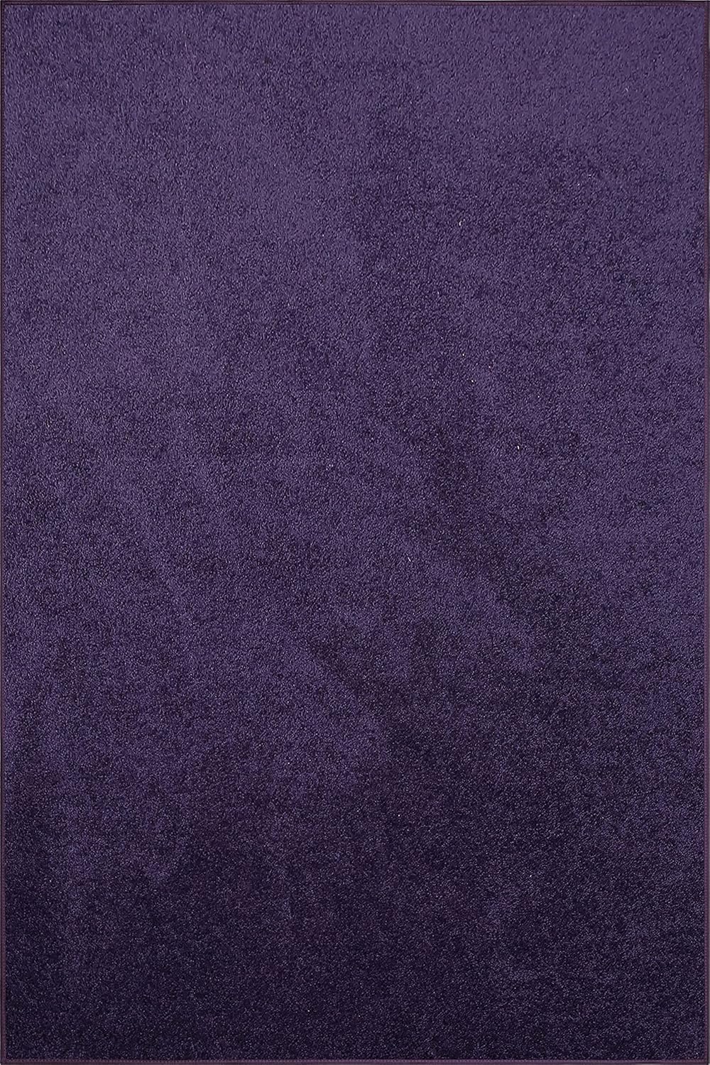 Ambiant Purple Solid Color Area Rug, 8'x10'