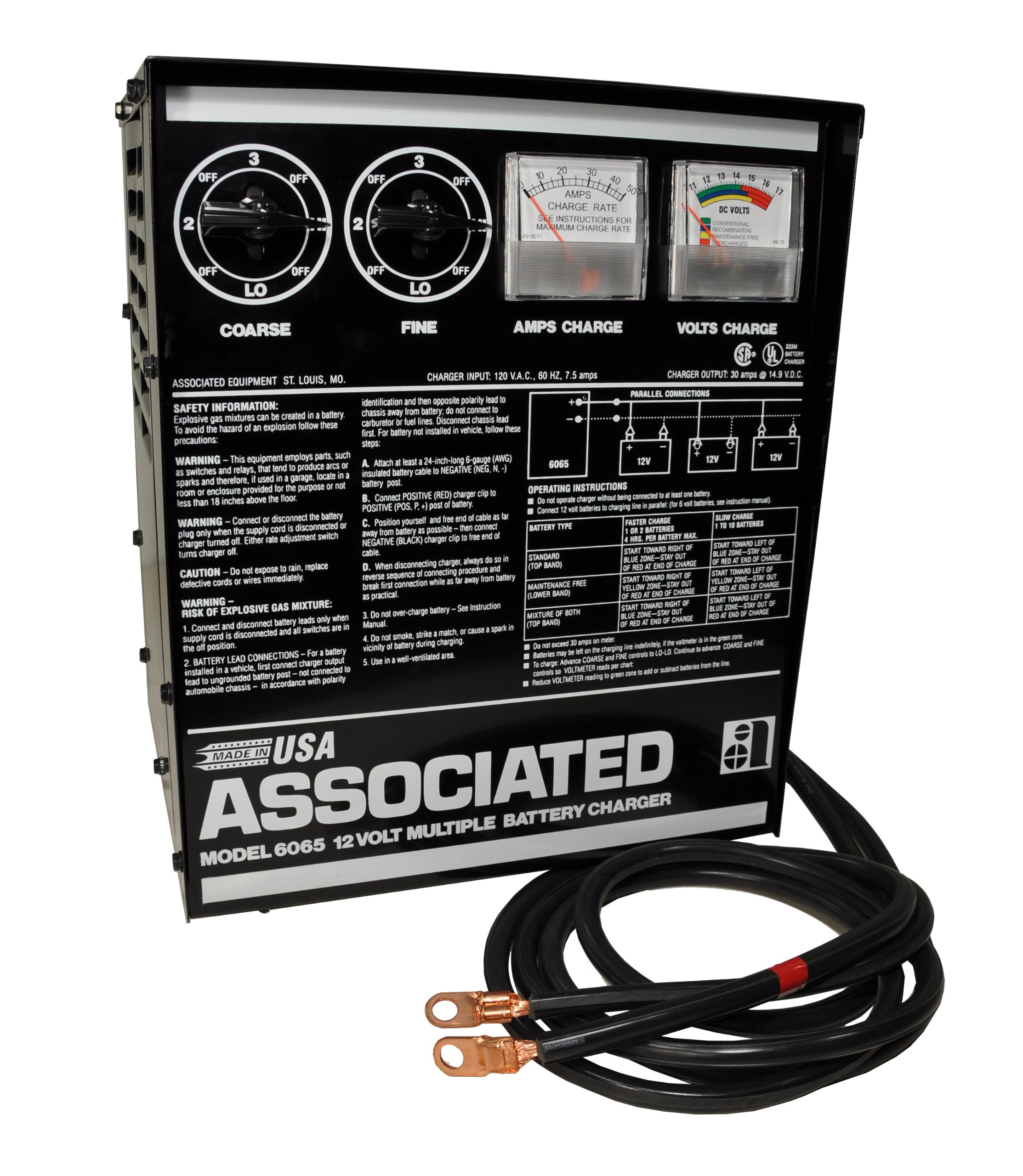 Associated Equipment 6065 12V 30 Amp 1-10 Batteries Parallel Charger product thumbnail 2