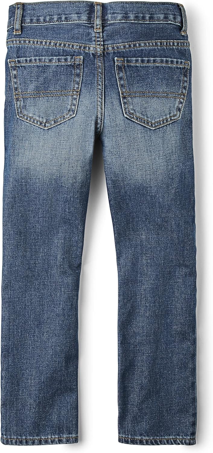 The Children's Place Boys' Basic Bootcut Jeans 4 Med Indigo Single