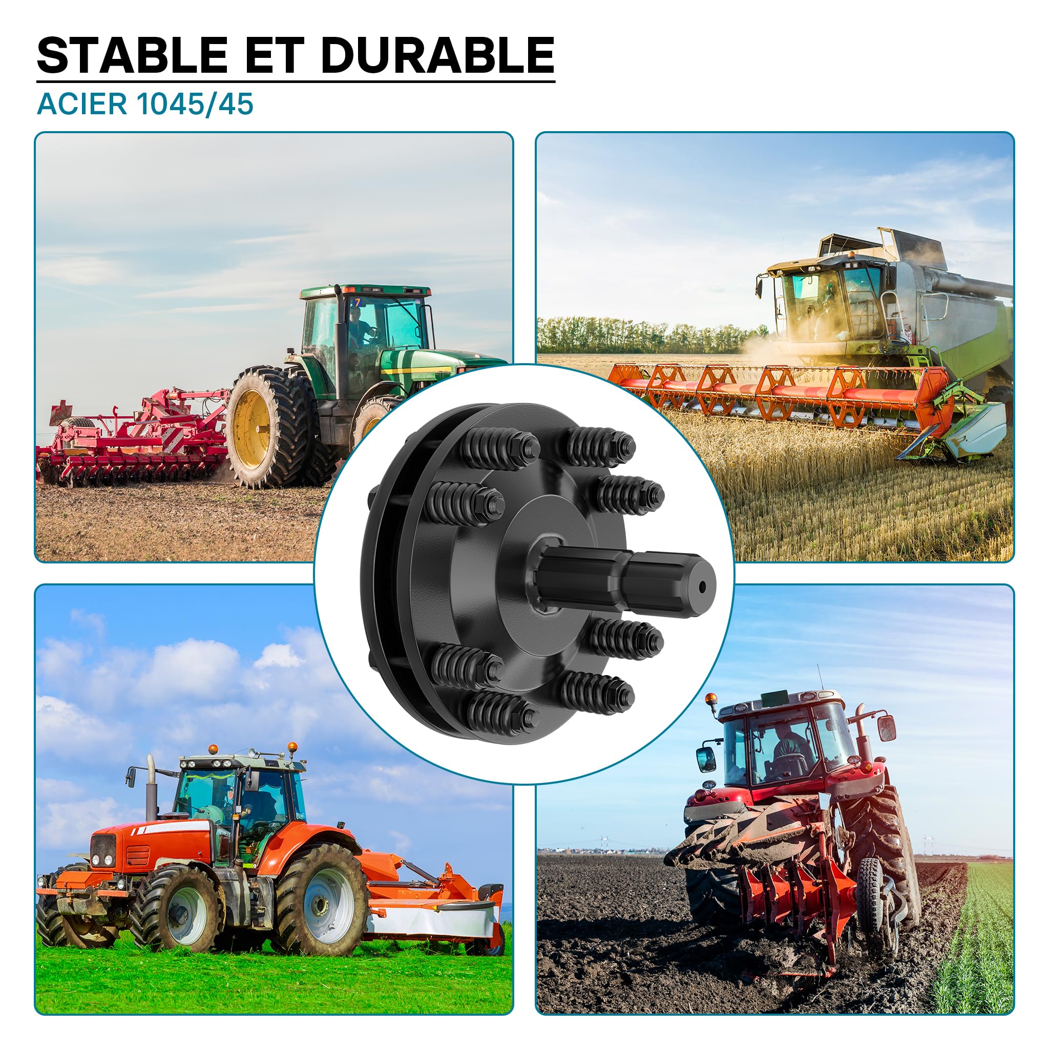 Amazon.fr : WilTec Embrayage de Cardan - 6 Dents / 1 3/8