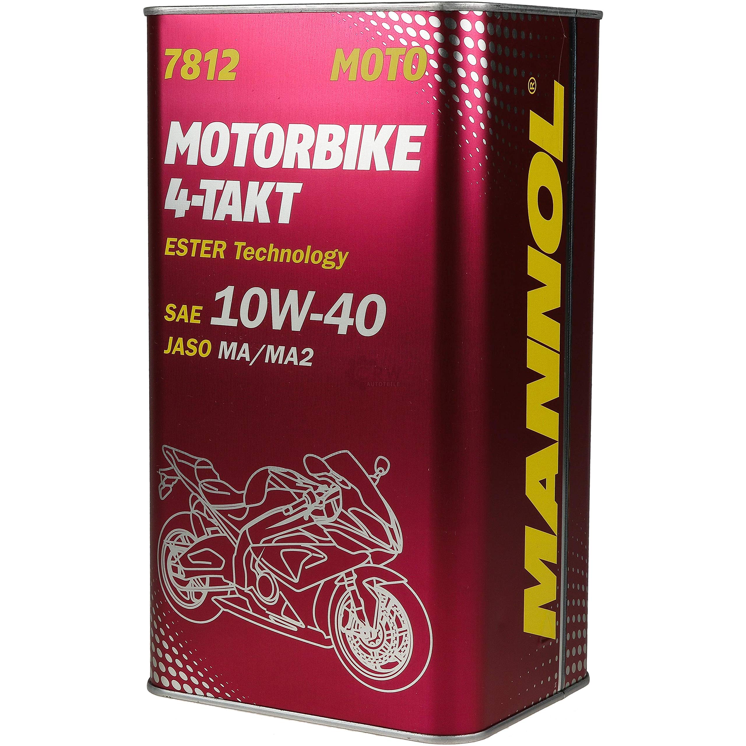 Mannol 7812 Huile de moteur d'origine pour moto 4 temps API SL Oil 6 l