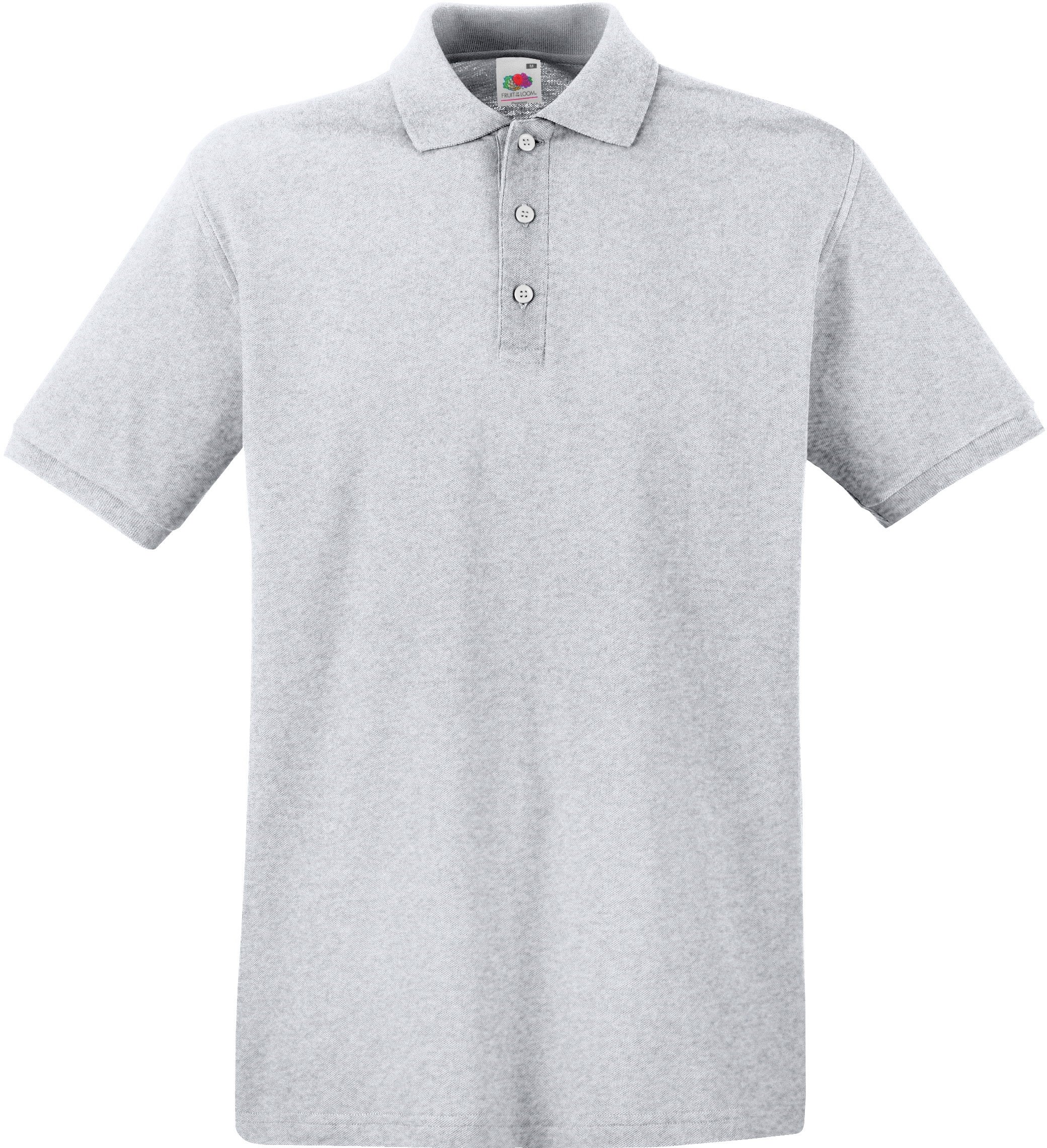 Fruit of the Loom Men's Polo Shirt - Grey - Large