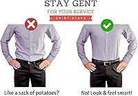 Vista 3 de STAY GENT Camisa estilo Y para hombres con abrazaderas de bloqueo antideslizantes y correas elásticas ajustables