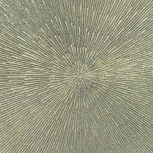 Miniatura 116 de SIMPLIHOME Johnsen - Mesa de metal, 15 pulgadas de ancho, con tambor de hierro macizo, color plata antigua con patrón tribal, mesa auxiliar redonda