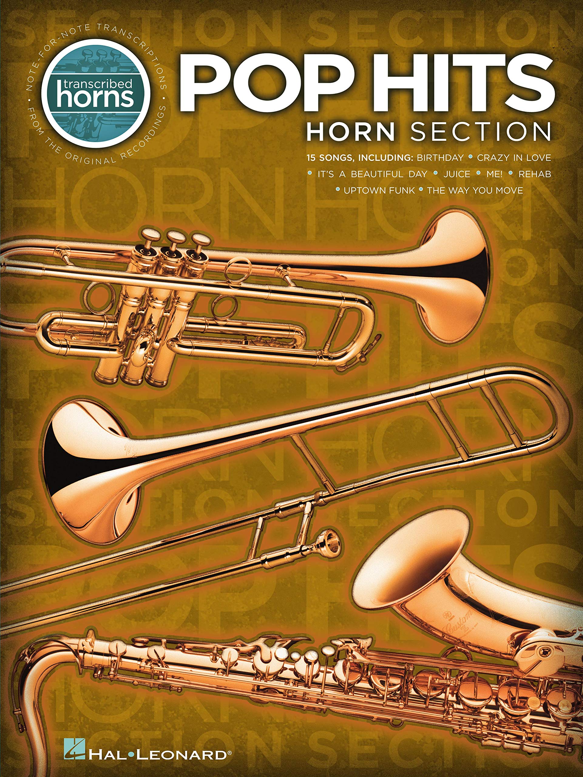 Pop Hits Horn Section Songbook livre de partitions de cuivres pour la pop