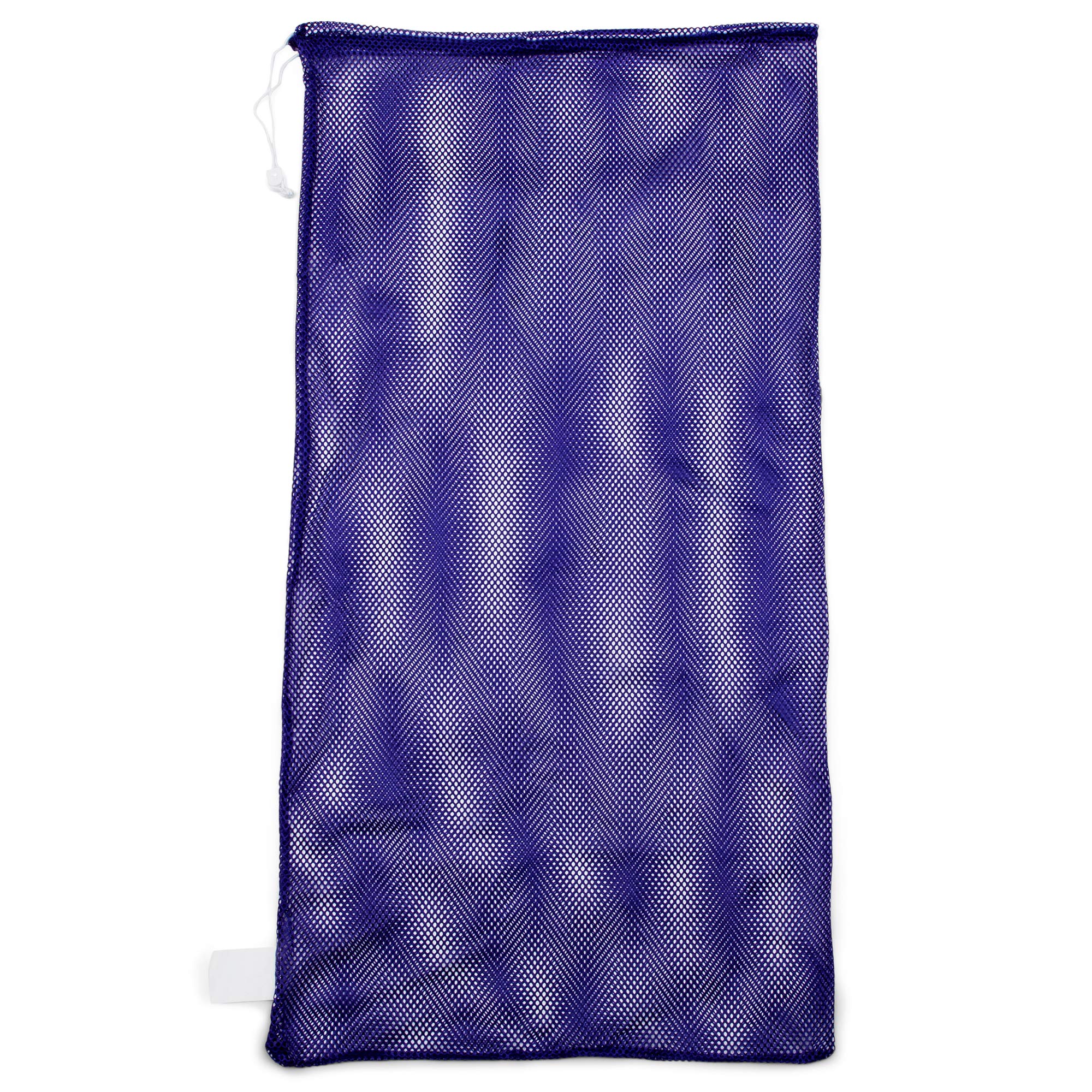 Champion Sports Mesh Sports Equipment Bag- Purple, 24" x 48"- Multipurpose, Nylon Drawstring Bag w/Lock and ID Tag, for Sports Equipment, Balls, Swimming Gear - Breathable Stuff Sack