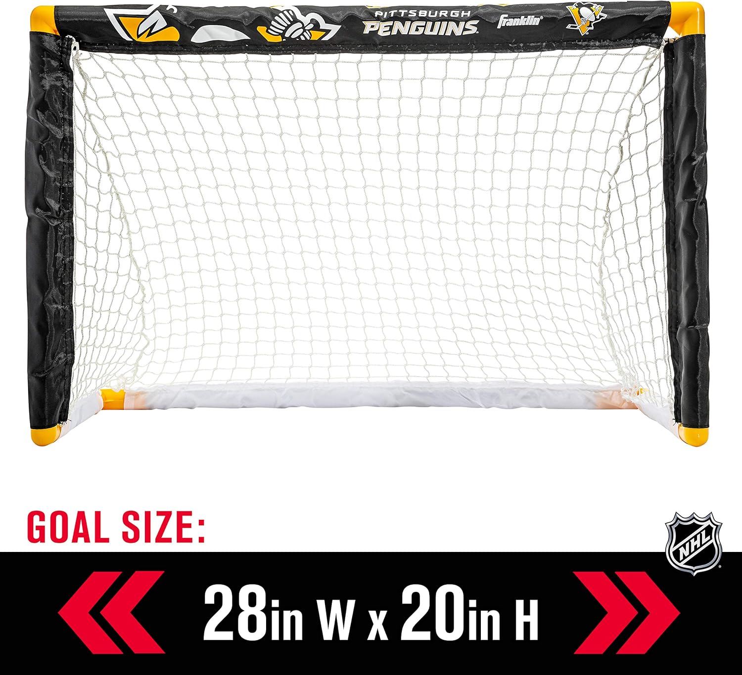 Franklin Sports Pittsburgh Penguins Mini Hockey Set - Knee Hockey Goal, Ball, & 2 Hockey Stick Combo Set - Mini Goal Net - NHL Official Hockey Set : Sports & Outdoors