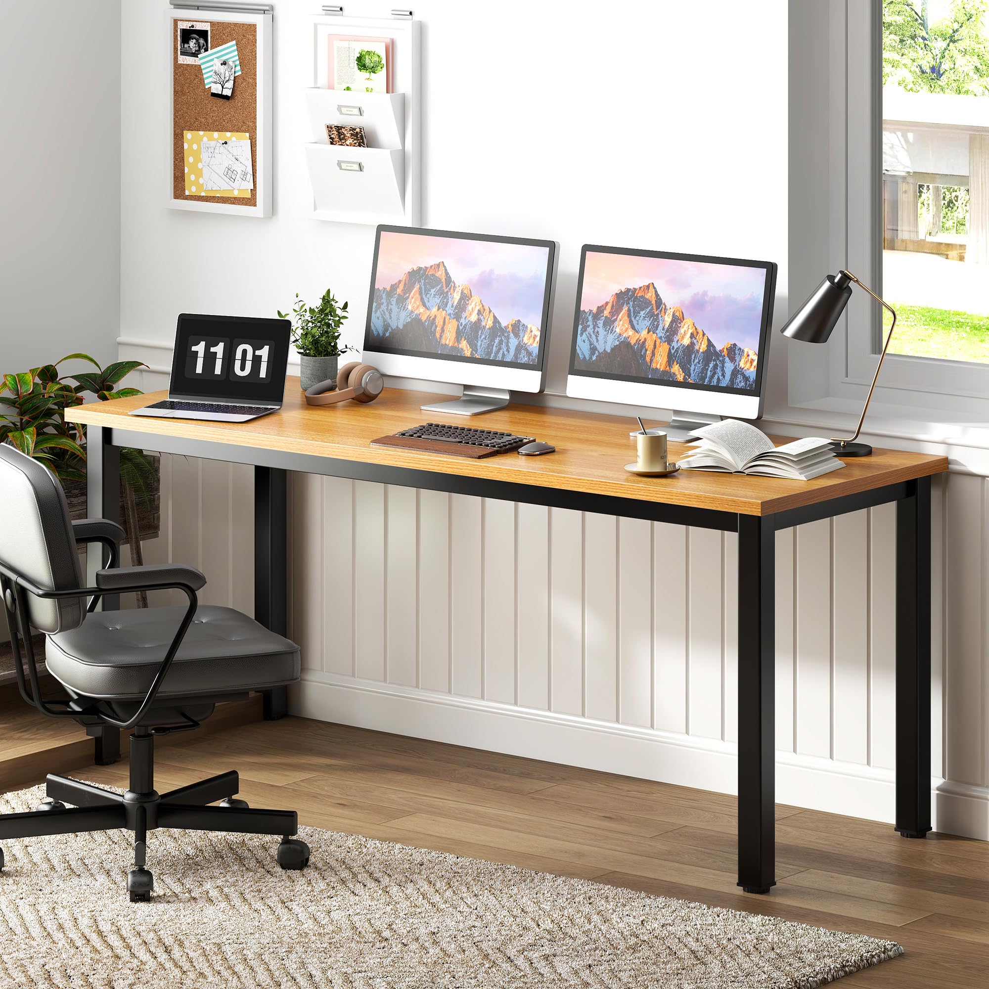Umeroom Modern Computer Desk 63 Inches Large Office Desk Computer