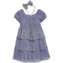 Speechless  Short Sleeve Tiered Party Dress and Headband