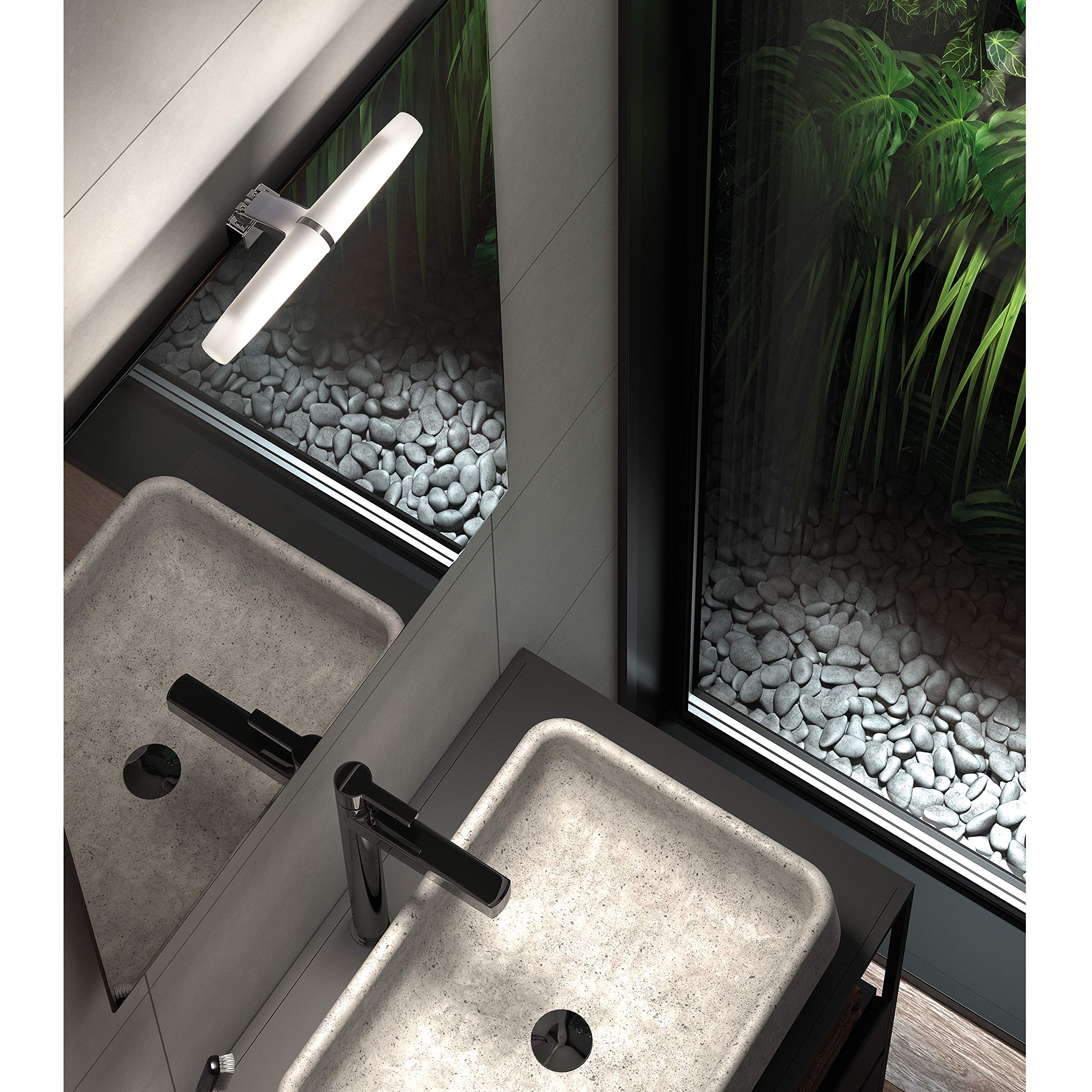 Aplique Espejo de Baño ICY (23cm) Cromado - LED SMD - Lámpara Pared