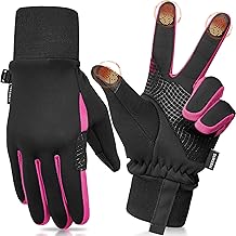 Sukeen Handschuhe Kinder Softshell Winterhandschuhe, Warme Fahrradhandschuhe Kinder, Winddicht Laufhandschuhe Anti-Rutsch Reithandschuhe Outdoor Sport für Jungen Mädchen